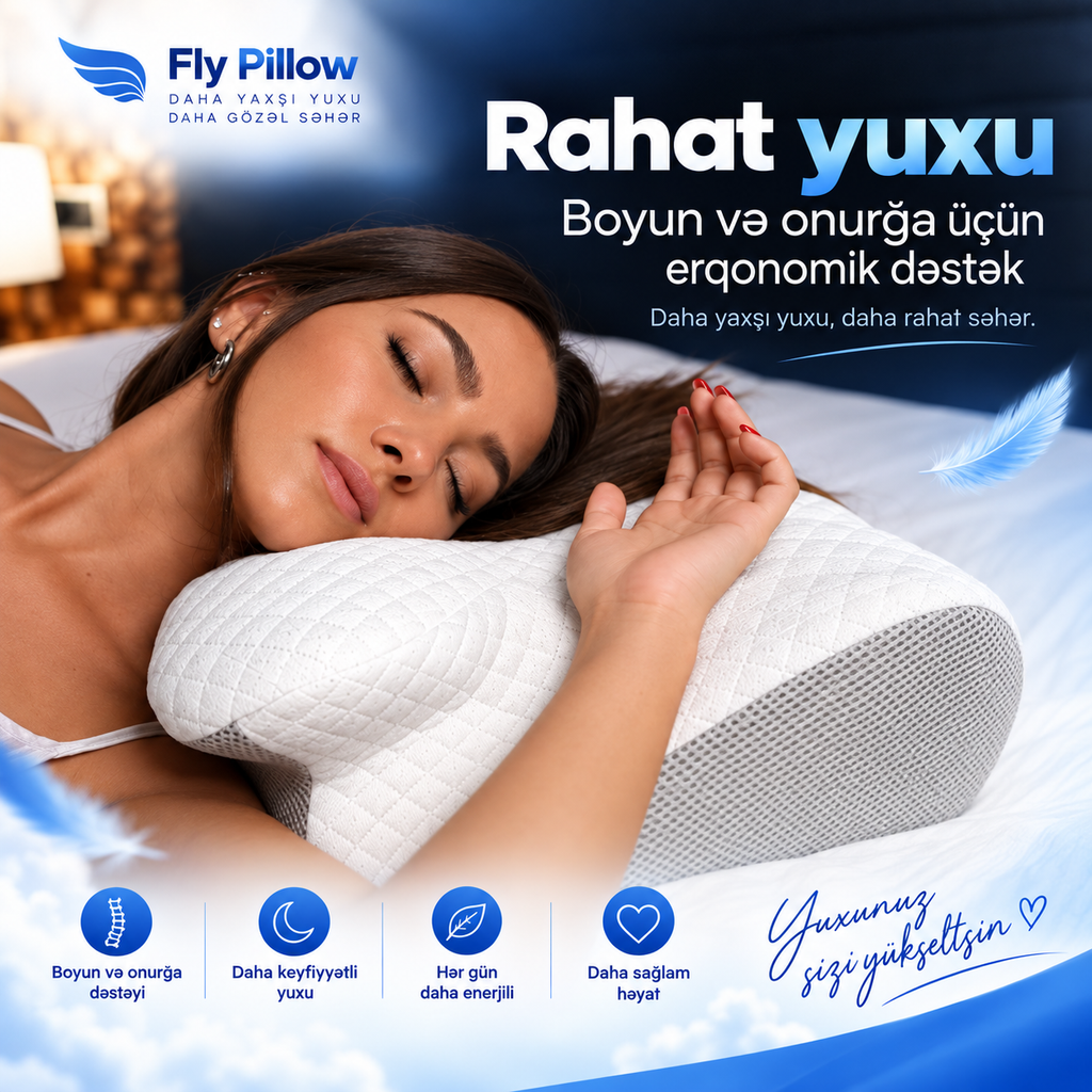 Fly Pillow™ – Boyun Dəstəkləyici Visko Yastıq