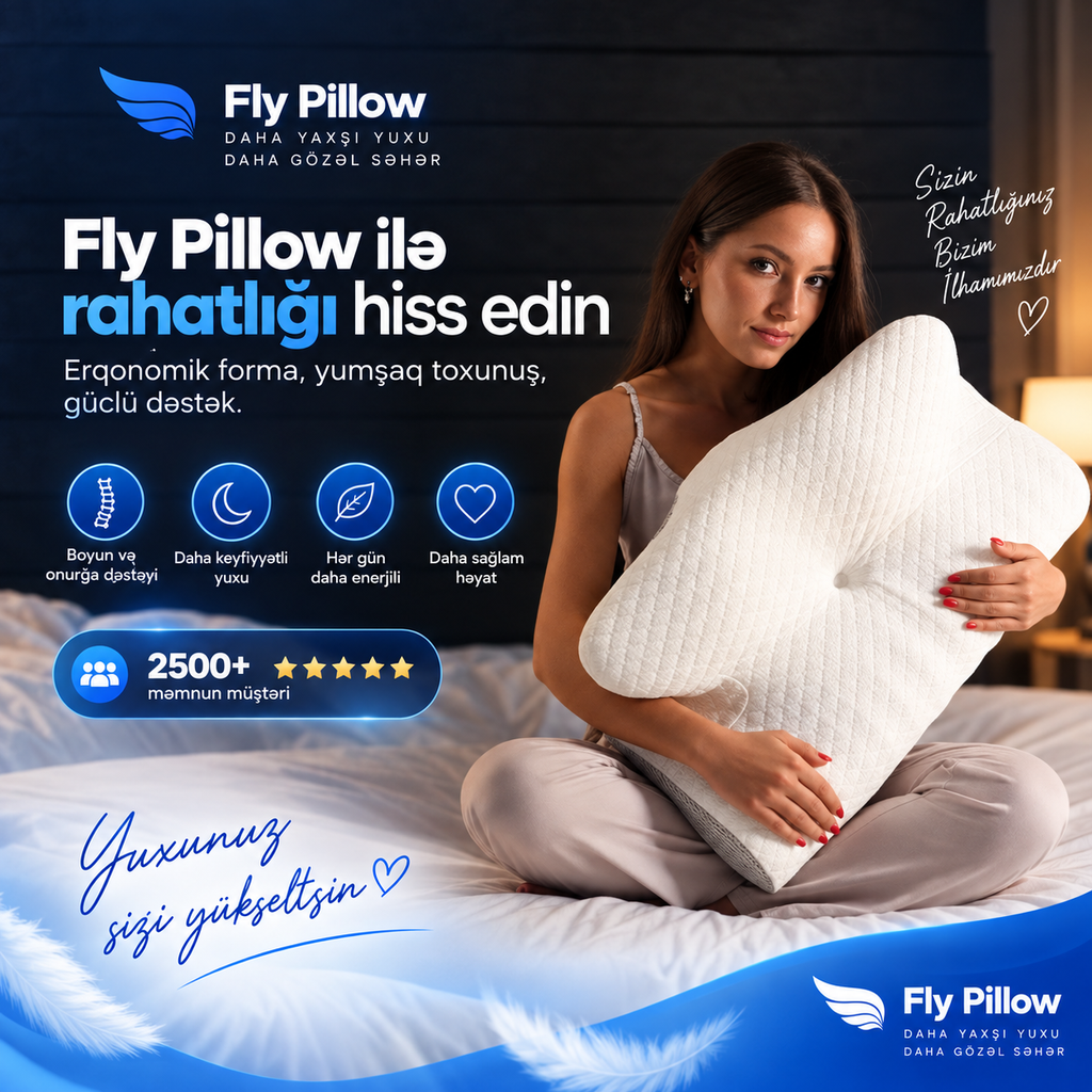Fly Pillow™ – Boyun Dəstəkləyici Visko Yastıq