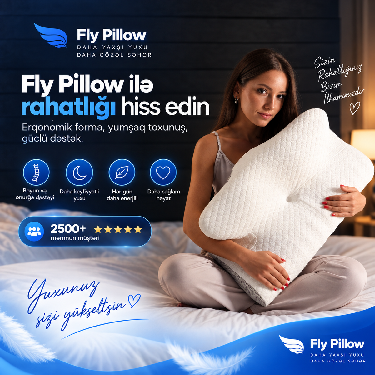 Fly Pillow™ – Boyun Dəstəkləyici Visko Yastıq
